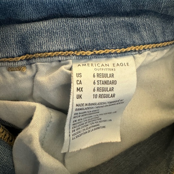 American eagle jeans Next Level Stretch light wash size 6 regular - Picture 5 of 5